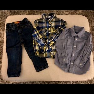 Osh Kosh/Old Navy Shirts and Jeans size 2t bundle